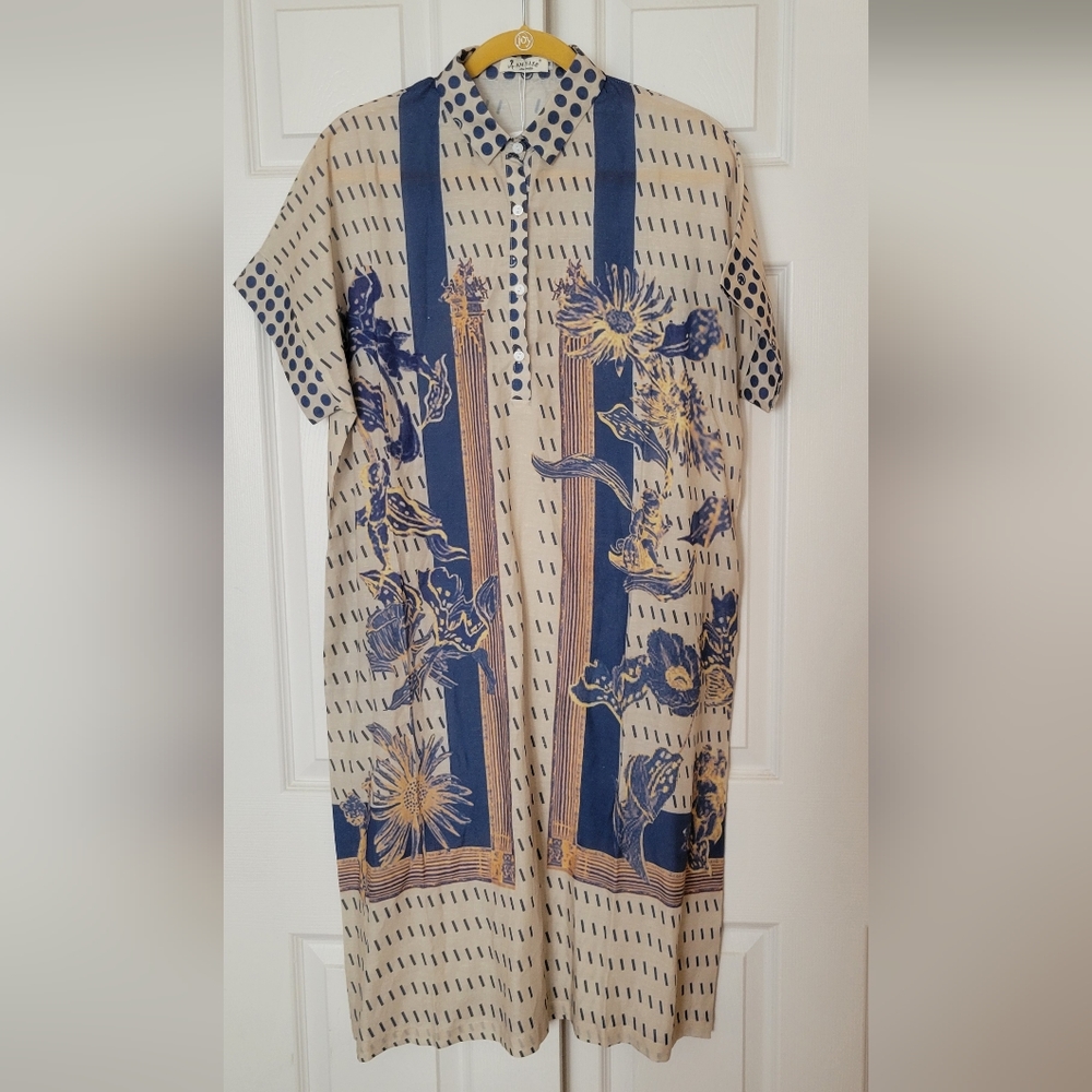 Ameis Flora Shirt Dress Size M/L